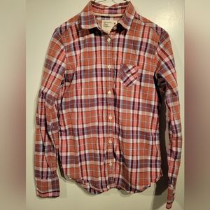 AE outfitters women's plaid button down